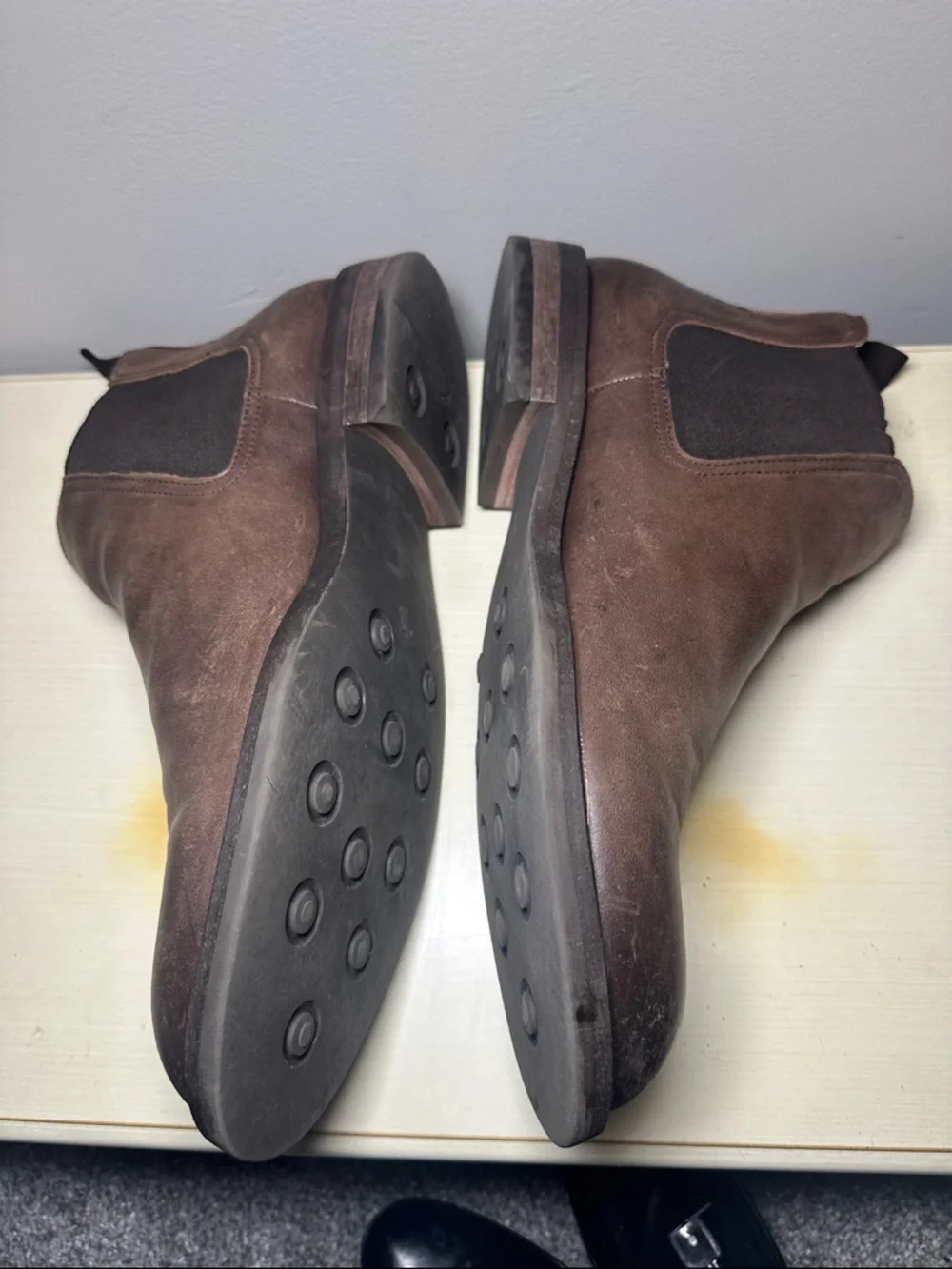 1901 Nordstrom Men's Brown Leather Chukka Chelsea Boots